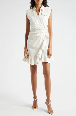 Cinq à Sept Zenni Ruffle Sleeveless Wrap Dress at Nordstrom,