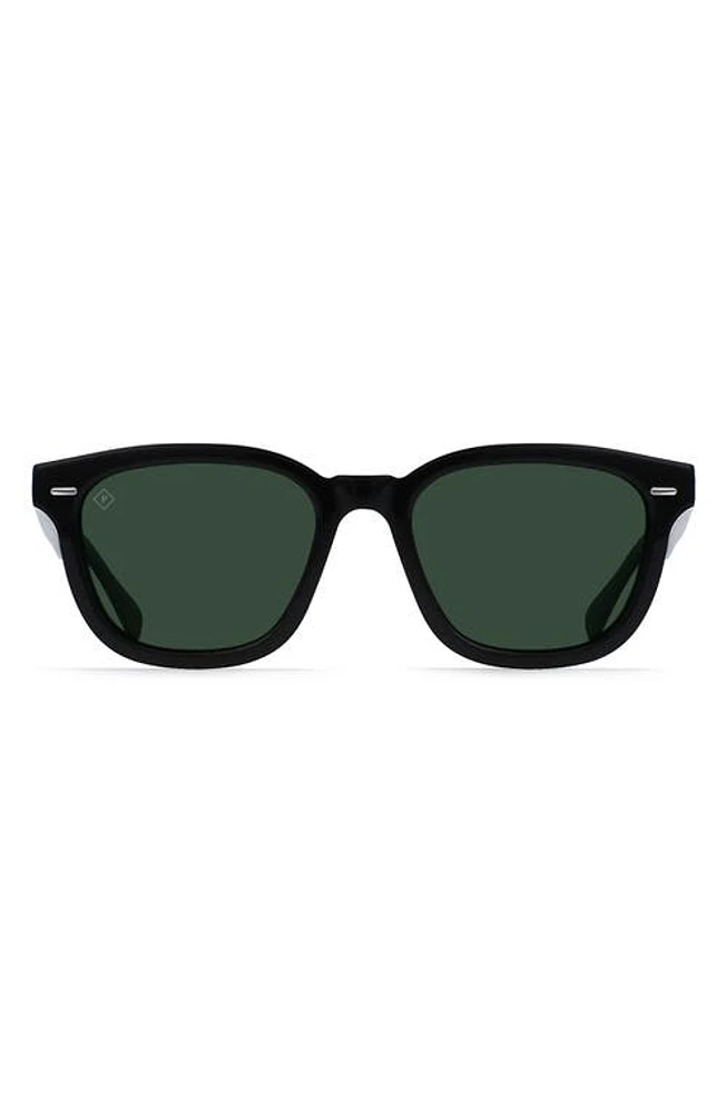 RAEN Myles Polarized Round Sunglasses in Recycled Black/Green Polar at Nordstrom