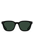 RAEN Myles Polarized Round Sunglasses in Recycled Black/Green Polar at Nordstrom