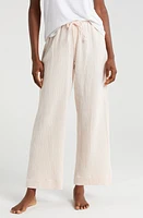 Papinelle Ashley Textured Cotton Wide Leg Pajama Pants Shell at Nordstrom,