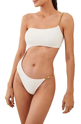 ViX Swimwear Firenze Mandy Gisele Cutout One-Piece Swimsuit White at Nordstrom,