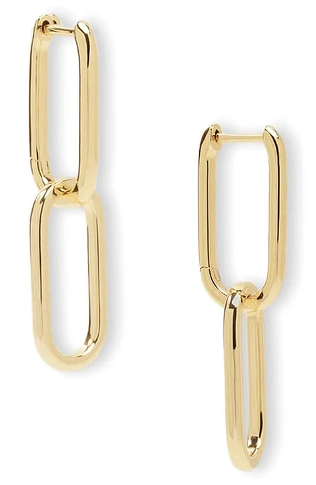 Melinda Maria Carrie Chain Convertible Drop Hoop Earrings in Gold at Nordstrom