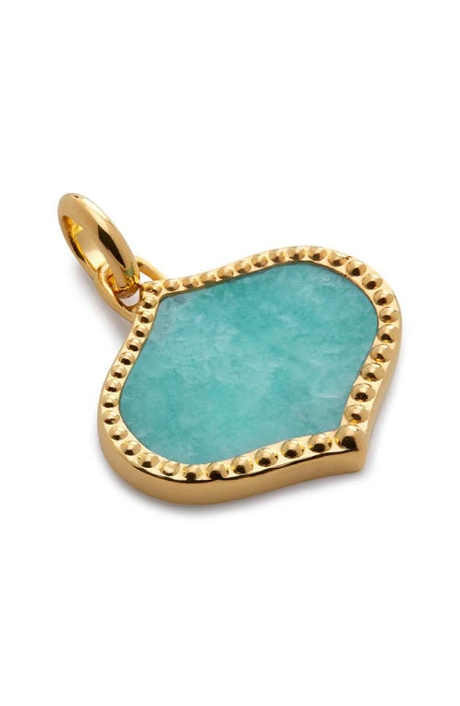 Monica Vinader Lotus Pendant in 18Ct Gold Vermeil /Amazonite at Nordstrom