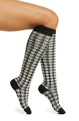 HIGH HEEL JUNGLE Houndstooth Knee Socks in at Nordstrom