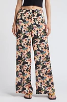 Open Edit Wide Leg Satin Pants at Nordstrom,