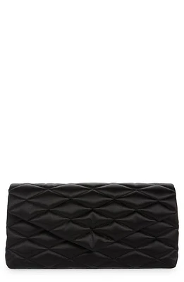 Saint Laurent Large Sade Satin Puffer Clutch in 1000 Nero/Nero at Nordstrom