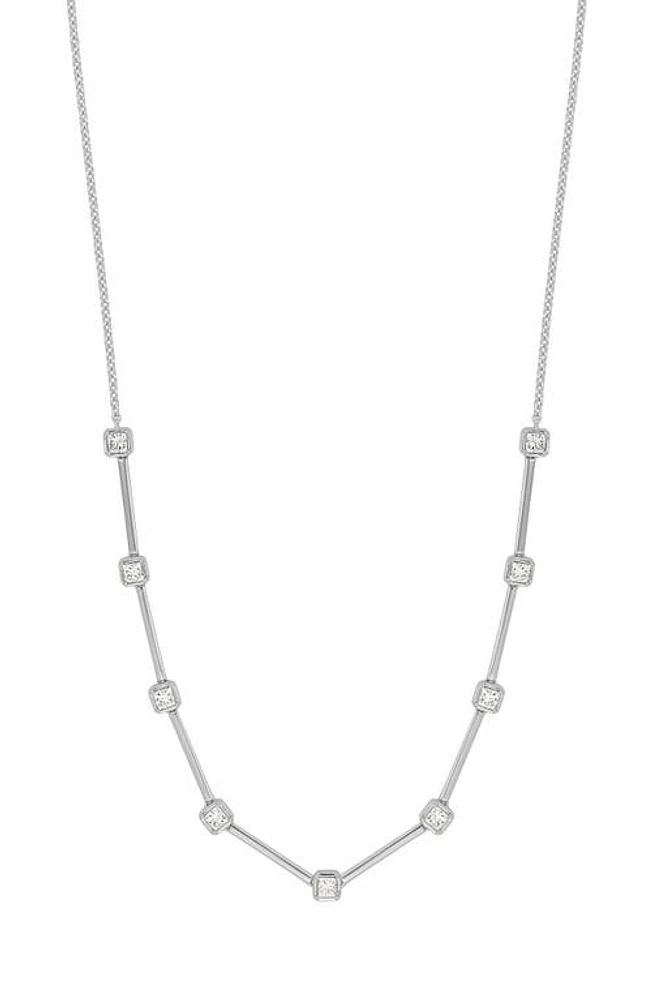 Bony Levy Aviva Diamond Station Necklace in 18K White Gold at Nordstrom