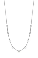 Bony Levy Aviva Diamond Station Necklace in 18K White Gold at Nordstrom