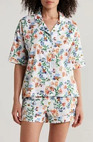 Papinelle Harper Cotton Short Pajamas White Multi at Nordstrom,