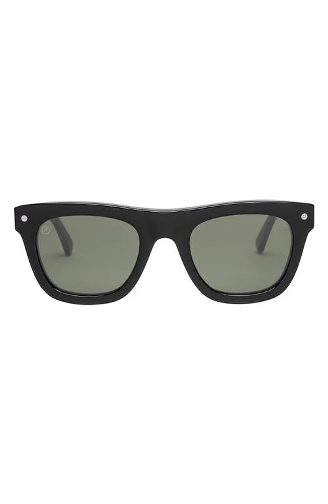 Electric Cocktail 39mm Polarized Square Sunglasses in Gloss Black/Grey Polar at Nordstrom