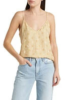 FRAME Floral Silk Jacquard Camisole Golden at Nordstrom,