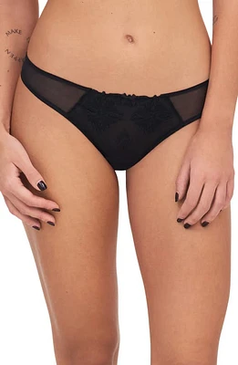 Chantelle Lingerie Champs Elysées Lace Thong Black at Nordstrom,