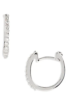 Roberto Coin Small Diamond Hoop Earrings in Wg at Nordstrom