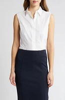 BOSS Bashiva Sleeveless Shirt White at Nordstrom,