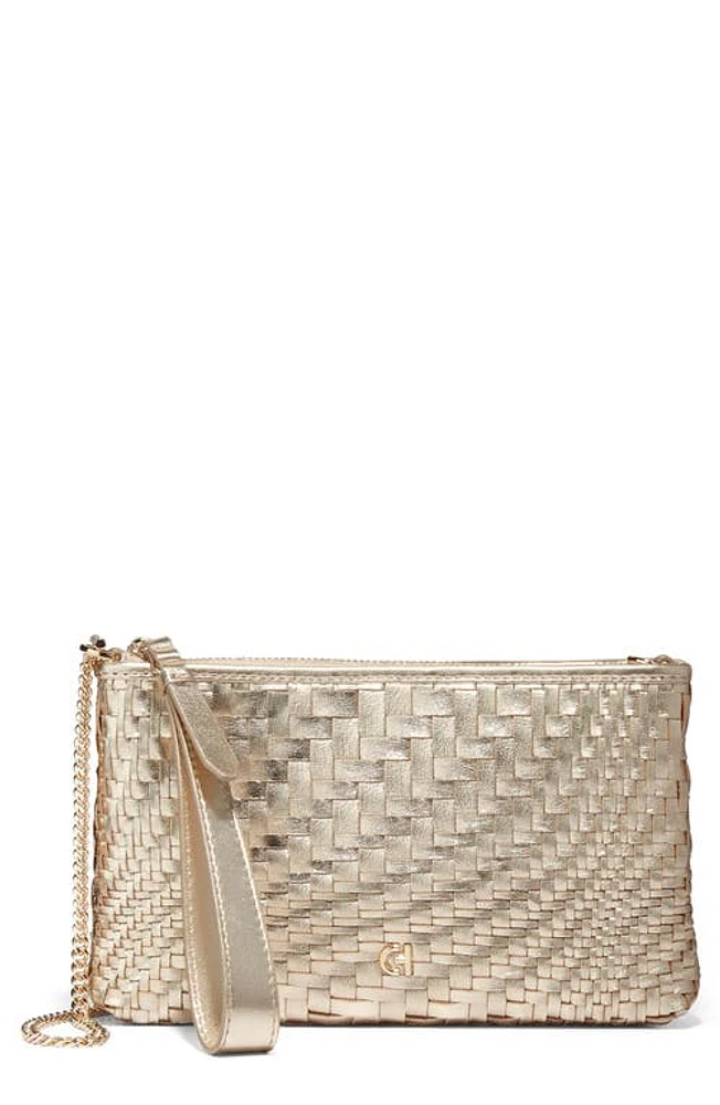 Cole Haan Essential Pouch Crossbody Bag in Gold/Woven at Nordstrom