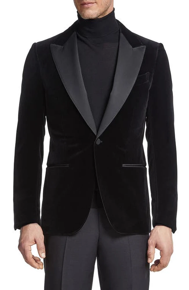 ZEGNA Couture Peak Lapel Velveteen Dinner Jacket at Nordstrom