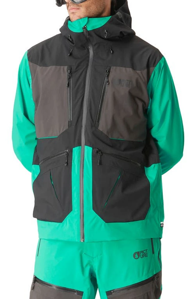 Picture Organic Clothing Naikoon Water Repellent Jacket Spectra Green-Black at Nordstrom,