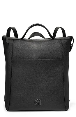 Cole Haan Grand Ambition Leather Convertible Luxe Backpack in New Black at Nordstrom