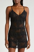 Natori Amara Lace Chemise Black at Nordstrom,