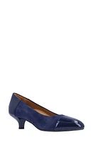 L'Amour des Pieds Kishita Cap Toe Kitten Heel Pump Navy at Nordstrom,