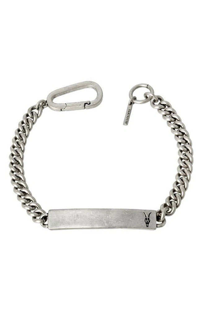 AllSaints Sterling Silver ID Bracelet in Warm Silver at Nordstrom