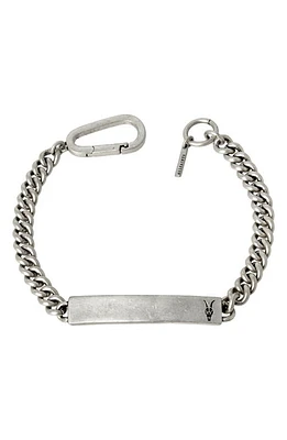 AllSaints Sterling Silver ID Bracelet in Warm Silver at Nordstrom