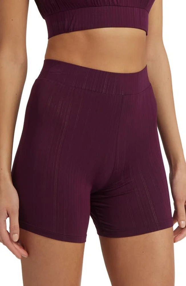 Hanky Panky MellowLuxe Sleep Shorts Dried Cherry at Nordstrom,