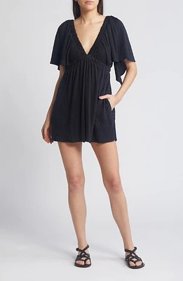 Free People La Flutter Sleeve Romper at Nordstrom,