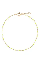 Bony Levy 14K Gold Enamel Bubble Bracelet in 14K Yellow Gold - Neon Yellow at Nordstrom, Size 7