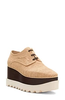 Stella McCartney Elyse Raffia Platform Derby Naturale at Nordstrom,