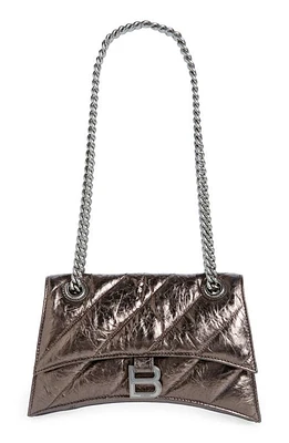 Balenciaga Small Crush Quilted Leather Shoulder Bag in Dark Bronze at Nordstrom