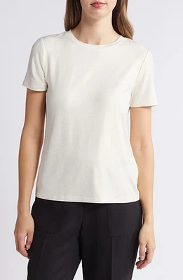 Anne Klein Foil Print T-Shirt Gold at Nordstrom,