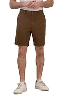 Lucky Brand Stretch Twill Flat Front Shorts at Nordstrom,