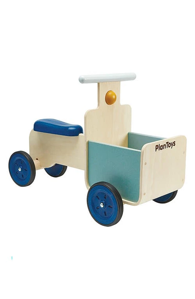 PlanToys Delivery Bike in Wood Multi at Nordstrom