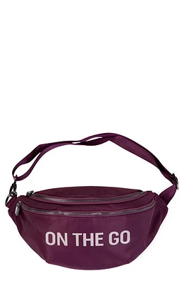 CHILDHOME On The Go Water Repellent Belt Bag in Aubergine at Nordstrom