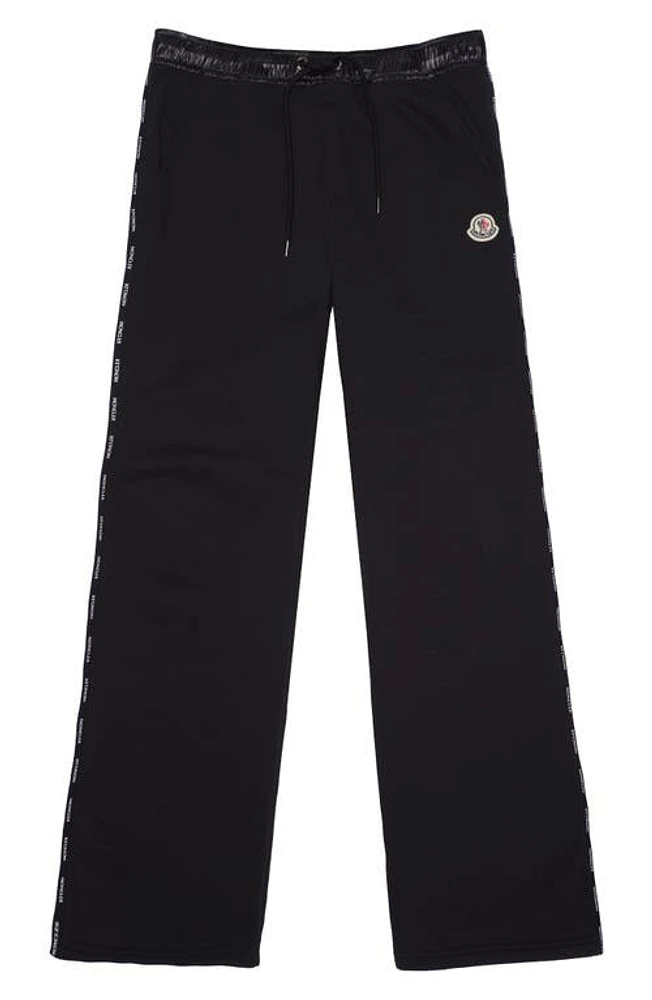 Moncler Logo Tape Sweatpants Black at Nordstrom,