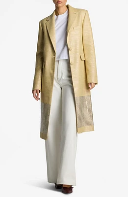 St. John Evening Metallic Twill Longline Jacket at Nordstrom,