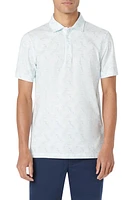 Bugatchi Victor OoohCotton Print Polo Sky at Nordstrom,