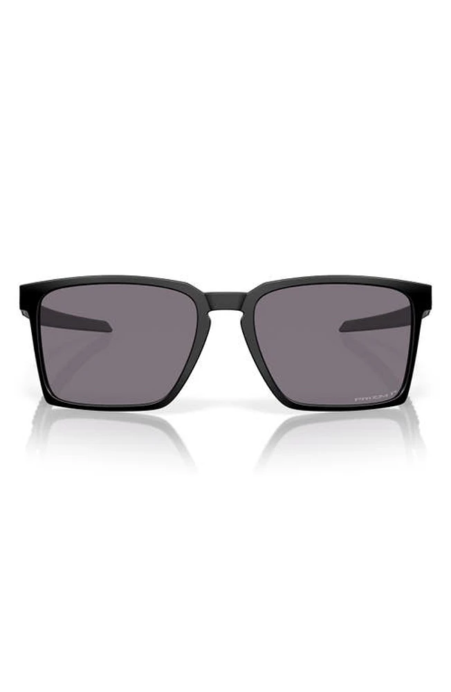 Oakley Exchange Sun 56mm Polarized Rectangle Sunglasses in Black Grey at Nordstrom