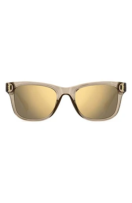 Polaroid 51mm Polarized Square Sunglasses in Beige/Grey Gold Polarized at Nordstrom