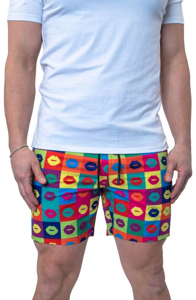 Maceoo Swim Lion Warhol Multi Trunks Yellow at Nordstrom,