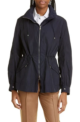 Moncler Enet Micro Faille Short Parka in Navy at Nordstrom, Size 5