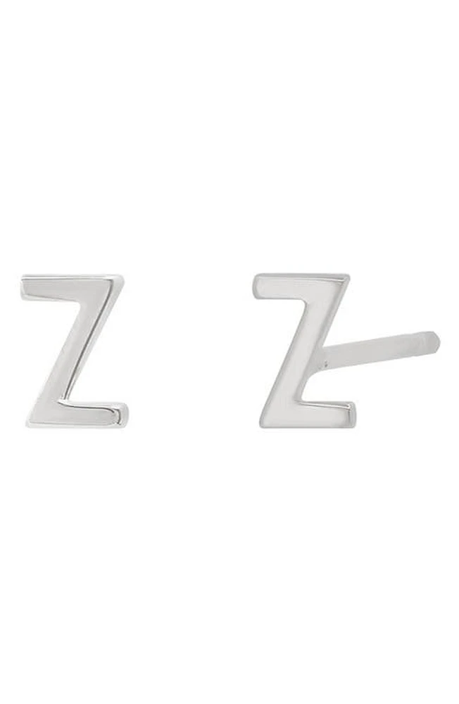 BYCHARI Initial Stud Earrings in 14K Gold-Z at Nordstrom