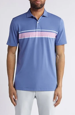 Peter Millar Crown Crafted Ledger Performance Jersey Polo Blue Pearl at Nordstrom,