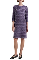 Misook Metallic Tweed Shift Sweater Dress Ivory at Nordstrom,