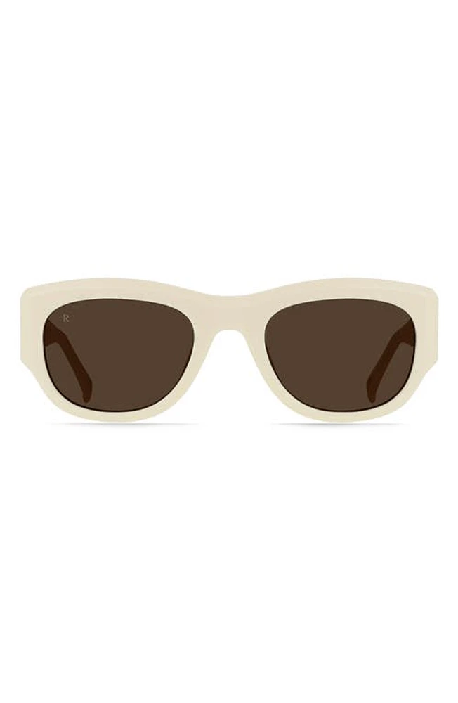 RAEN Lonso 53mm Polarized Rectangular Sunglasses in New Blonde/Vibrant Brown at Nordstrom