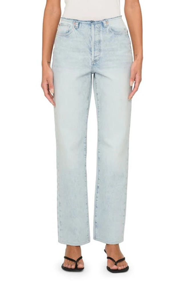 DL1961 Demie Cutoff Waist Ankle Straight Leg Jeans Positano Vintage at Nordstrom,