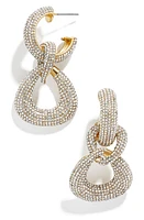 BaubleBar Gemma Pavé Crystal Link Drop Earrings in Gold at Nordstrom