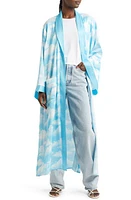 Dressed Lala Tie Waist Satin Overlay Clouds at Nordstrom,