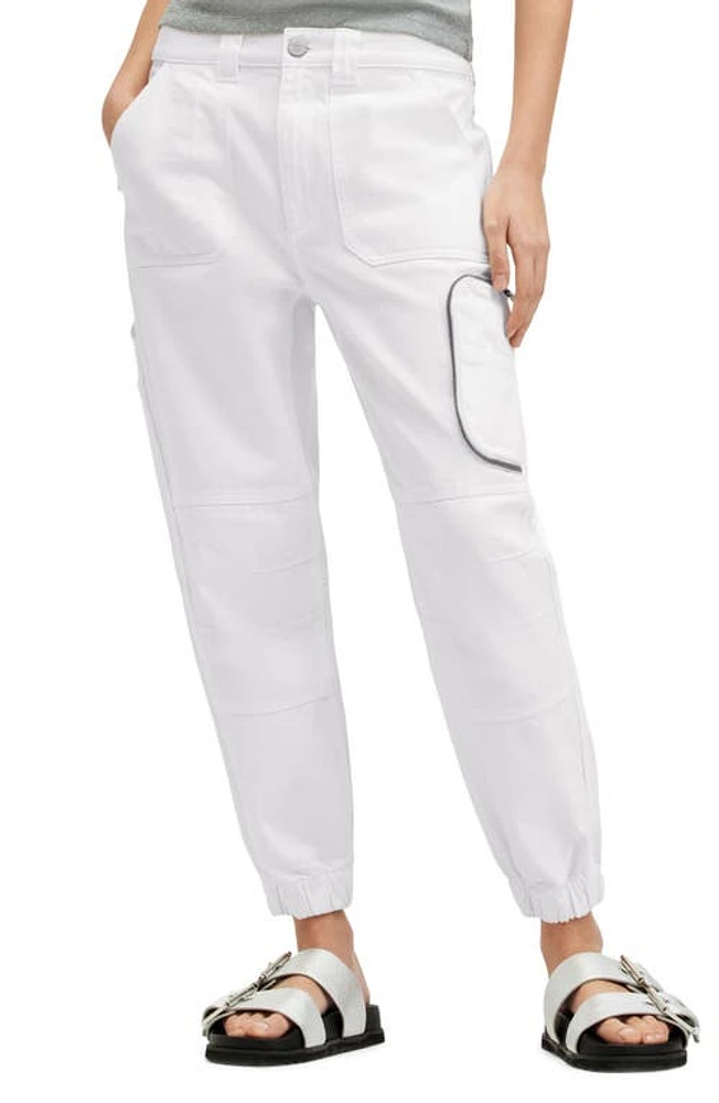 AllSaints Florence Cargo Joggers in Chalk White at Nordstrom, Size 2 Us